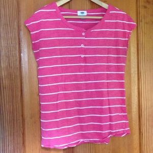 Pink and white striped shirt